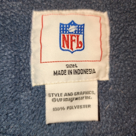 VTG Los Angeles Rams Quarter-Zip Fleece Pullover Men's Large NFL Football Blue - Picture 4 of 9